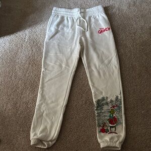 Dr. Seuss White Grinch Sweatpants
